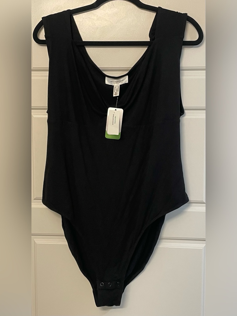 NWT Addition Elle Black EcoCosy Sleeveless Bodysuit